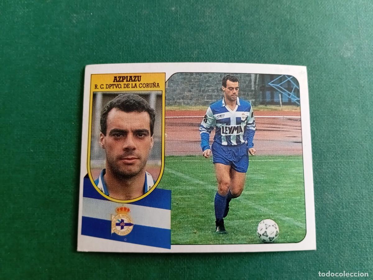 Football Stickers: Liga Este 1991 1992 91 92 DEPORTIVO CORU&Ntilde;A AZPIAZU NUNCA PEGADO