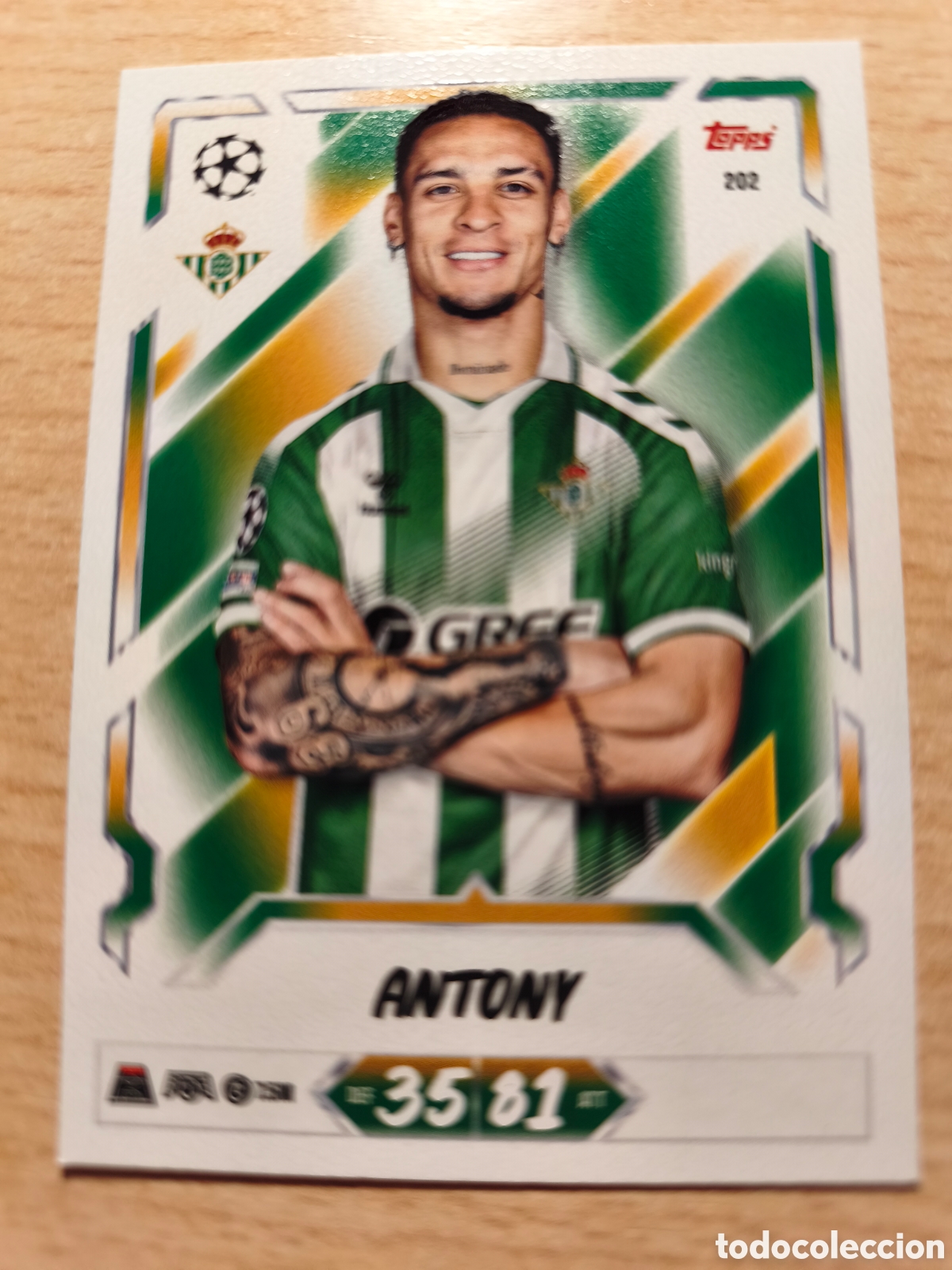 Cromos de f&uacute;tbol: 202 ANTONY BETIS MATCH ATTAX 2026 2027 TOPPS 26 27