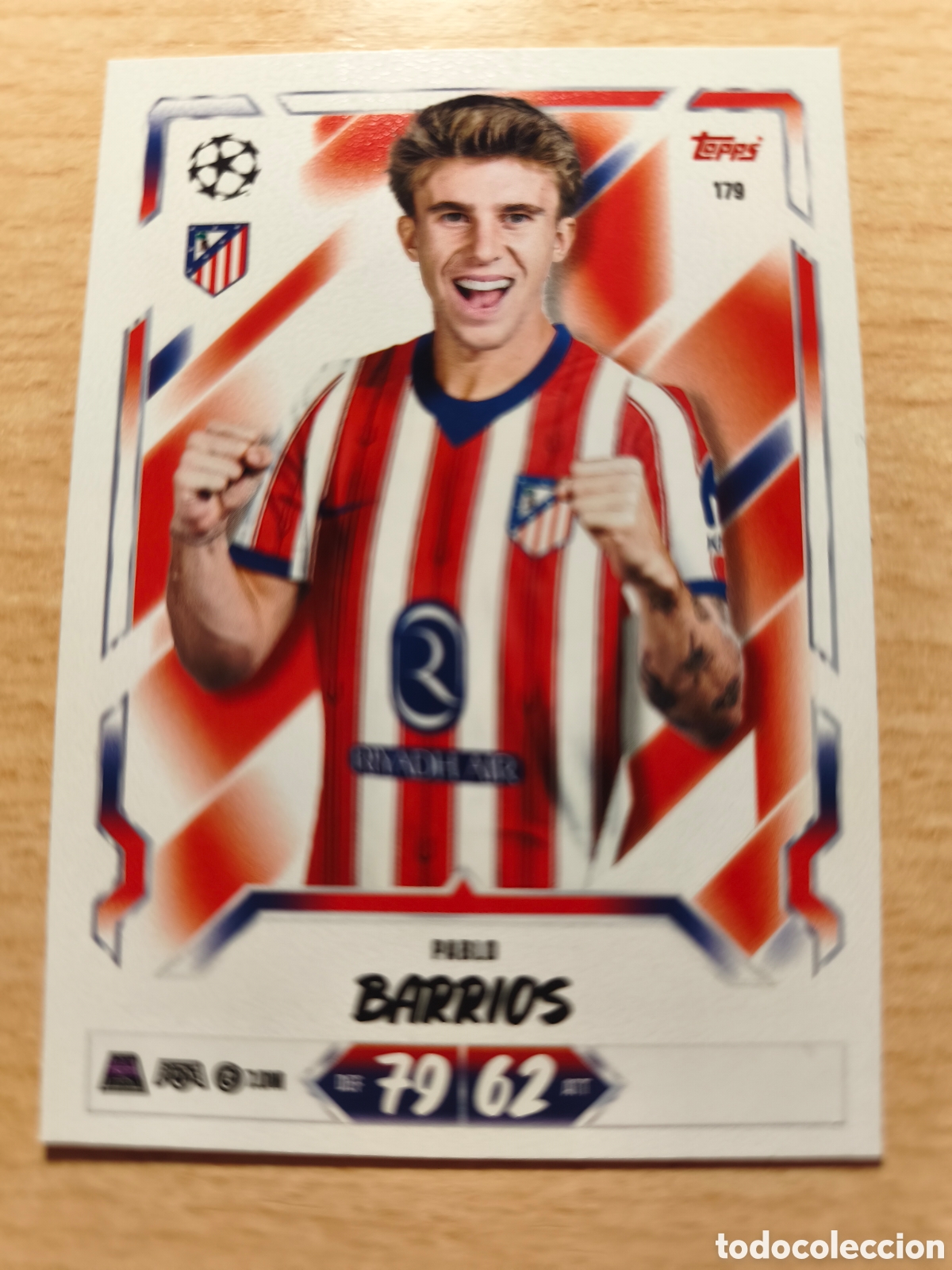 Cromos de f&uacute;tbol: 179 PABLO BARRIOS ATL&Eacute;TICO DE MADRID MATCH ATTAX 2026 2027 TOPPS 26 27