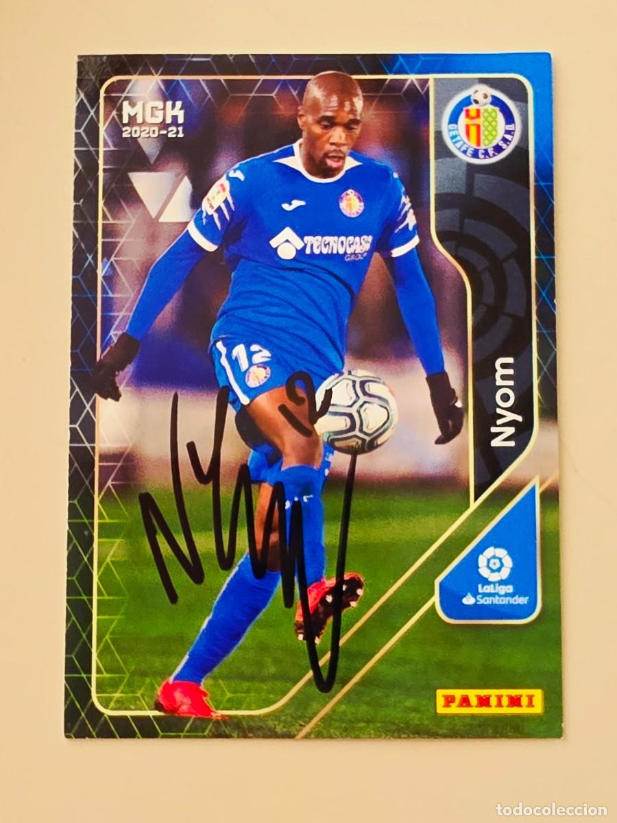Cromos de f&uacute;tbol: Cromo firmado de Nyom con aut&oacute;grafo, Getafe CF