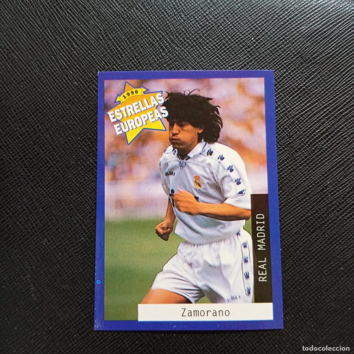 Cromos de f&uacute;tbol: 6 ZAMORANO REAL MADRID PANINI ESTRELLAS EUROPEAS 1996 CROMO FUTBOL 96 - A33 PG42