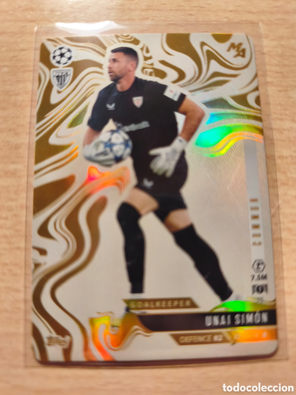 Cromos de f&uacute;tbol: 75 UNAI SIMON ATHLETIC CLUB DE BILBAO MATCH ATTAX MADNESS 2025 2026 TOPPS 25 26