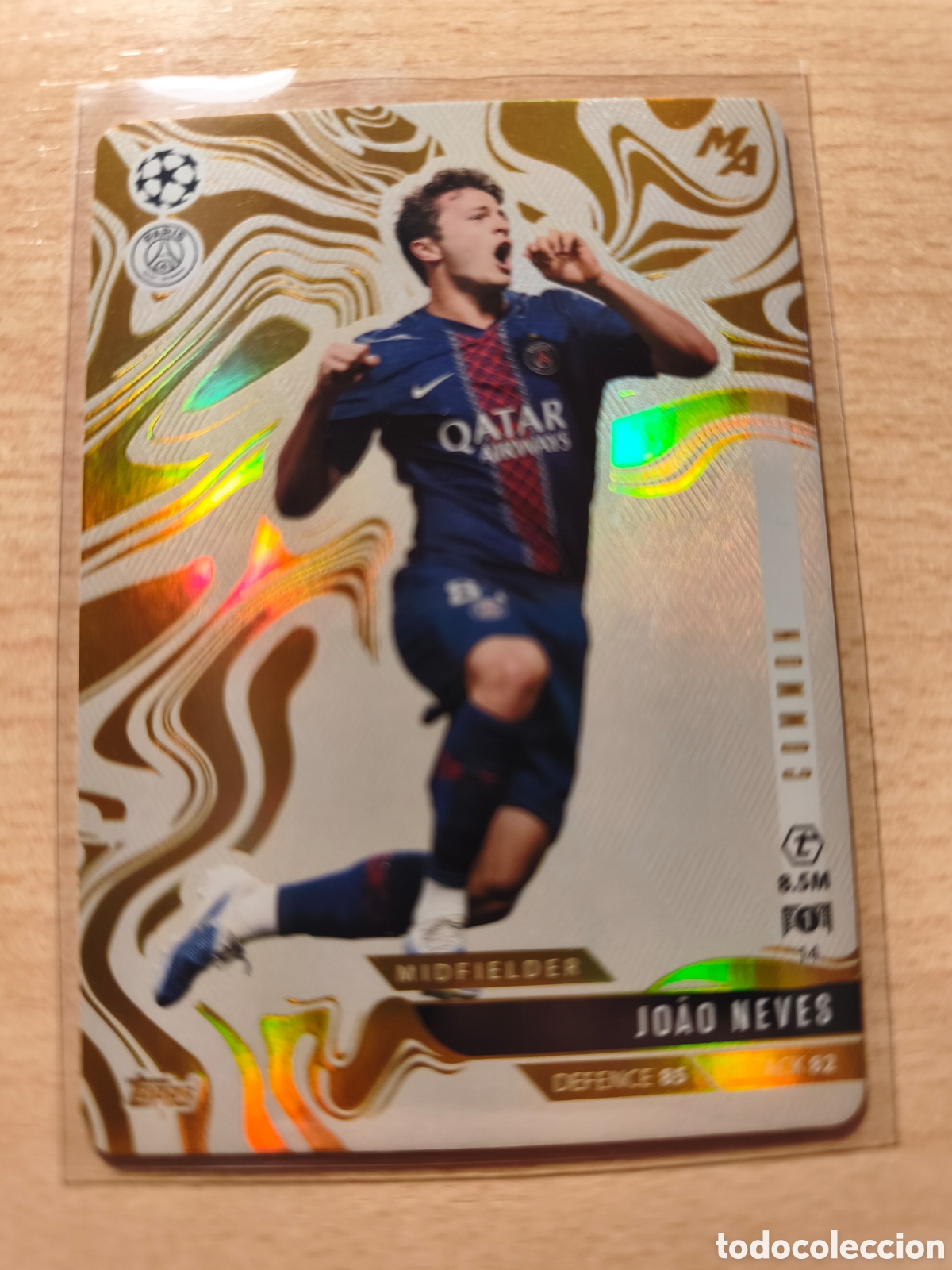 Cromos de f&uacute;tbol: JOAO NEVES PARIS SAINT GERMAIN PSG MATCH ATTAX MADNESS 2025 2026 TOPPS 25 26