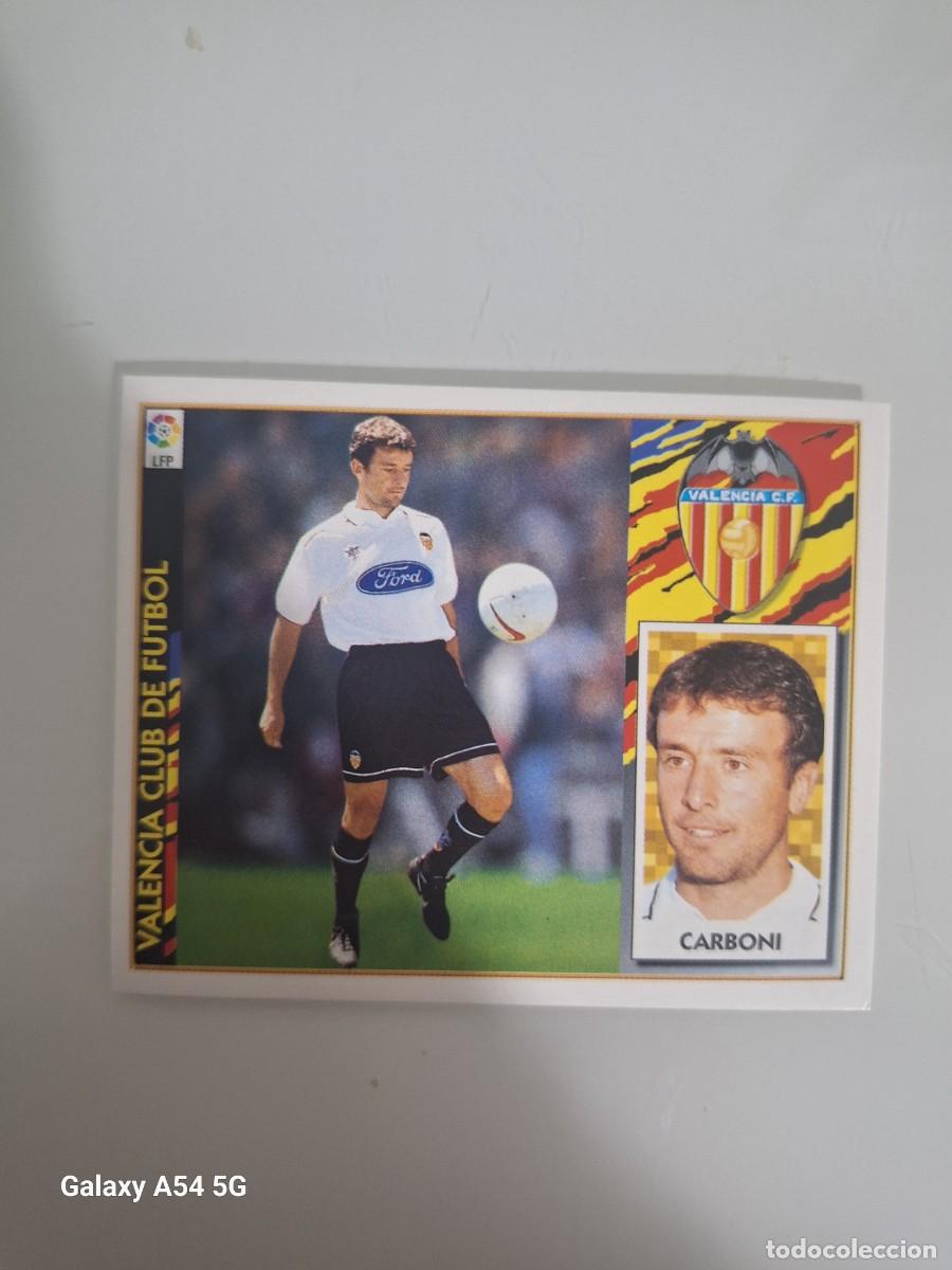 Cromos de f&uacute;tbol: COLOCA CARBONI VALENCIA ESTE 97 98 SIN PEGAR