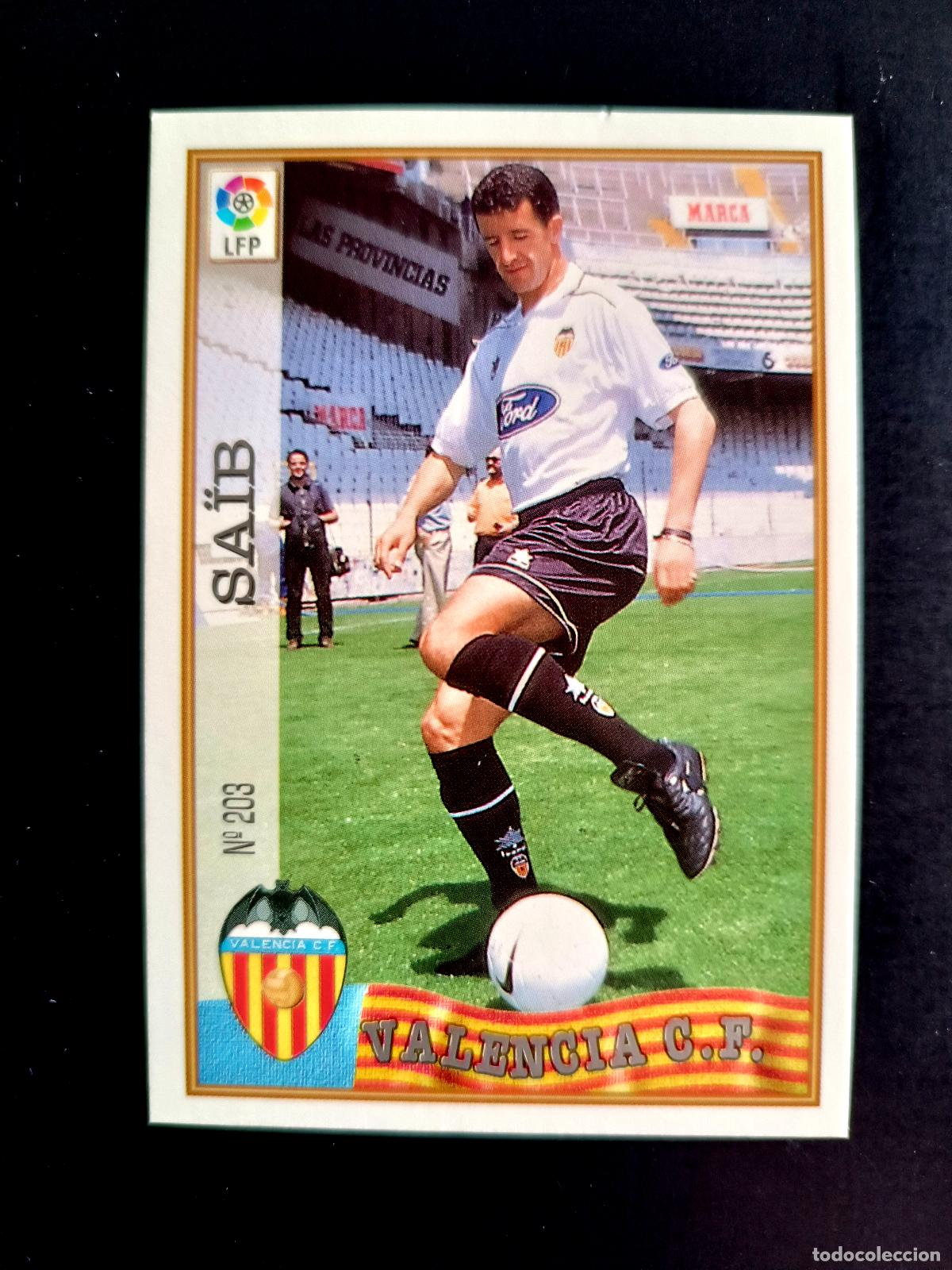 Cromos de f&uacute;tbol: 203 SA&Iuml;B - ROOKIE EN ESPA&Ntilde;A CON EL VALENCIA C.F. - MUNDICROMO 97/98