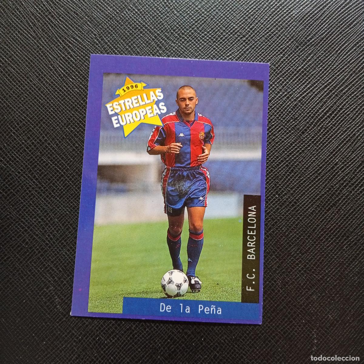 Figurine di Calcio: 41 DE LA PE&Ntilde;A BARCELONA PANINI ESTRELLAS EUROPEAS 1996 CROMO FUTBOL 96 - A33 PG46