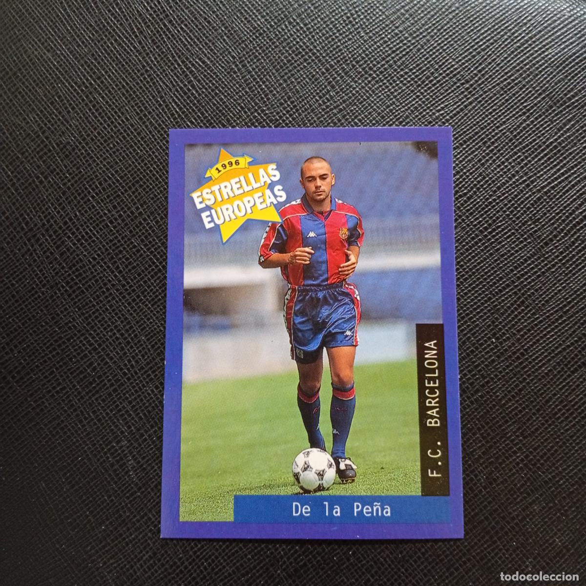 Figurine di Calcio: 41 DE LA PE&Ntilde;A BARCELONA PANINI ESTRELLAS EUROPEAS 1996 CROMO FUTBOL 96 - A33 PG46 B