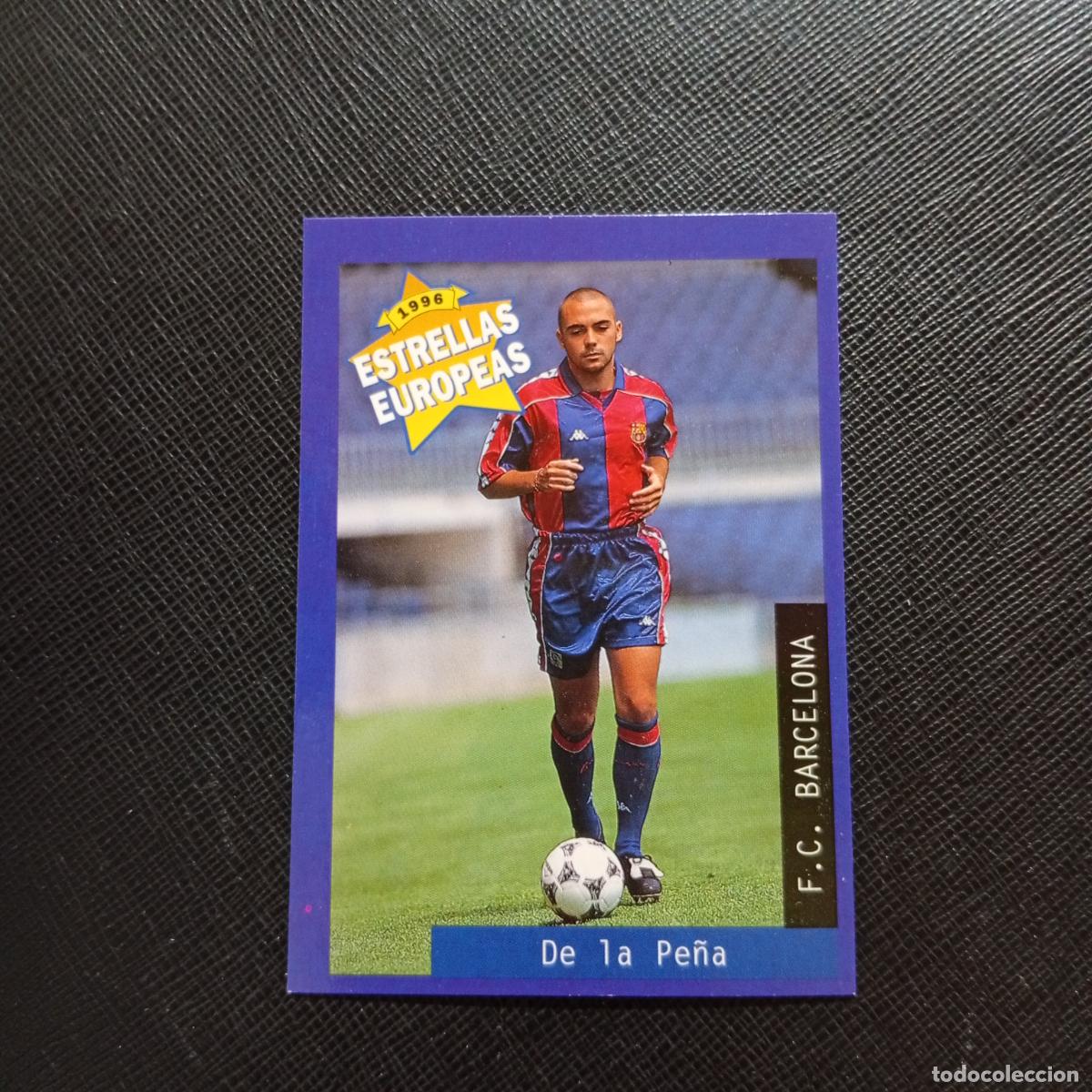 Figurine di Calcio: 41 DE LA PE&Ntilde;A BARCELONA PANINI ESTRELLAS EUROPEAS 1996 CROMO FUTBOL 96 - A33 PG47