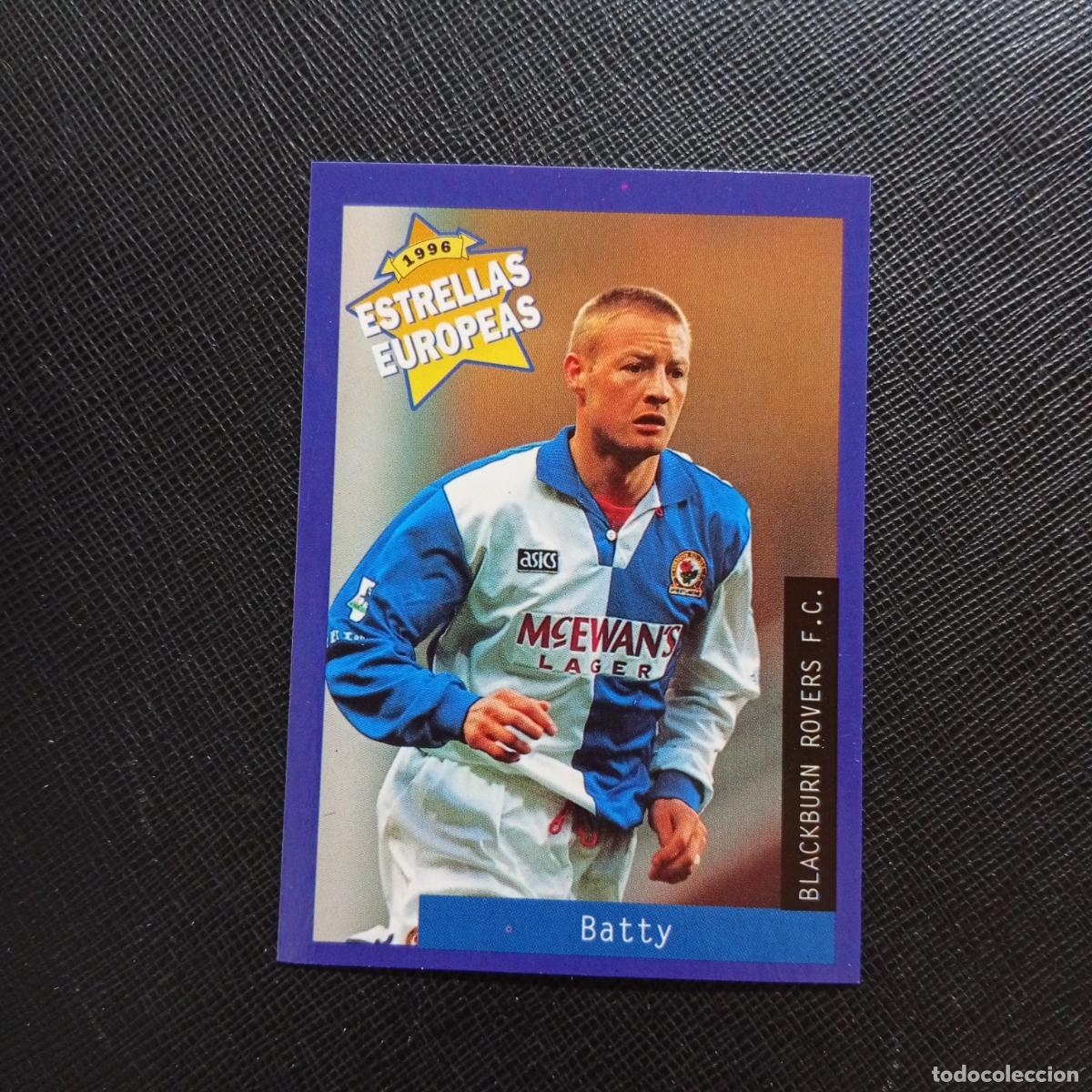 Football Stickers: 38 BATTY BLACKBURN ROVERS PANINI ESTRELLAS EUROPEAS 1996 CROMO FUTBOL 96 - A33 PG47 B