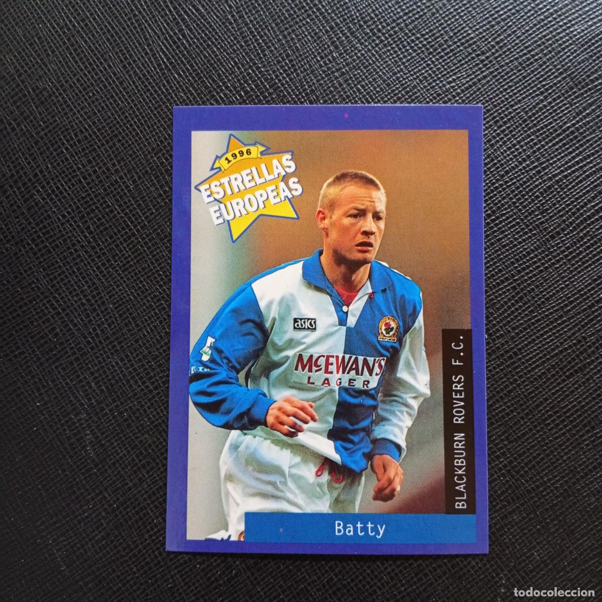 Football Stickers: 38 BATTY BLACKBURN ROVERS PANINI ESTRELLAS EUROPEAS 1996 CROMO FUTBOL 96 - A33 PG48