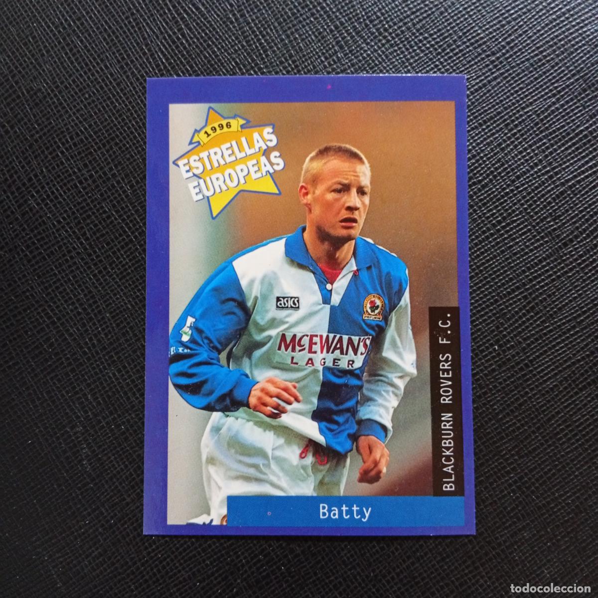 Football Stickers: 38 BATTY BLACKBURN ROVERS PANINI ESTRELLAS EUROPEAS 1996 CROMO FUTBOL 96 - A33 PG48 B