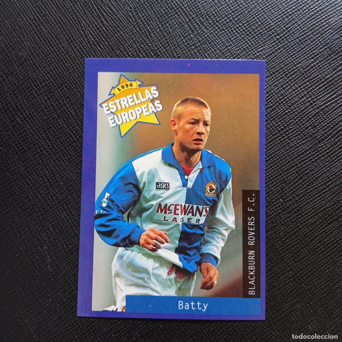 Football Stickers: 38 BATTY BLACKBURN ROVERS PANINI ESTRELLAS EUROPEAS 1996 CROMO FUTBOL 96 - A33 PG49