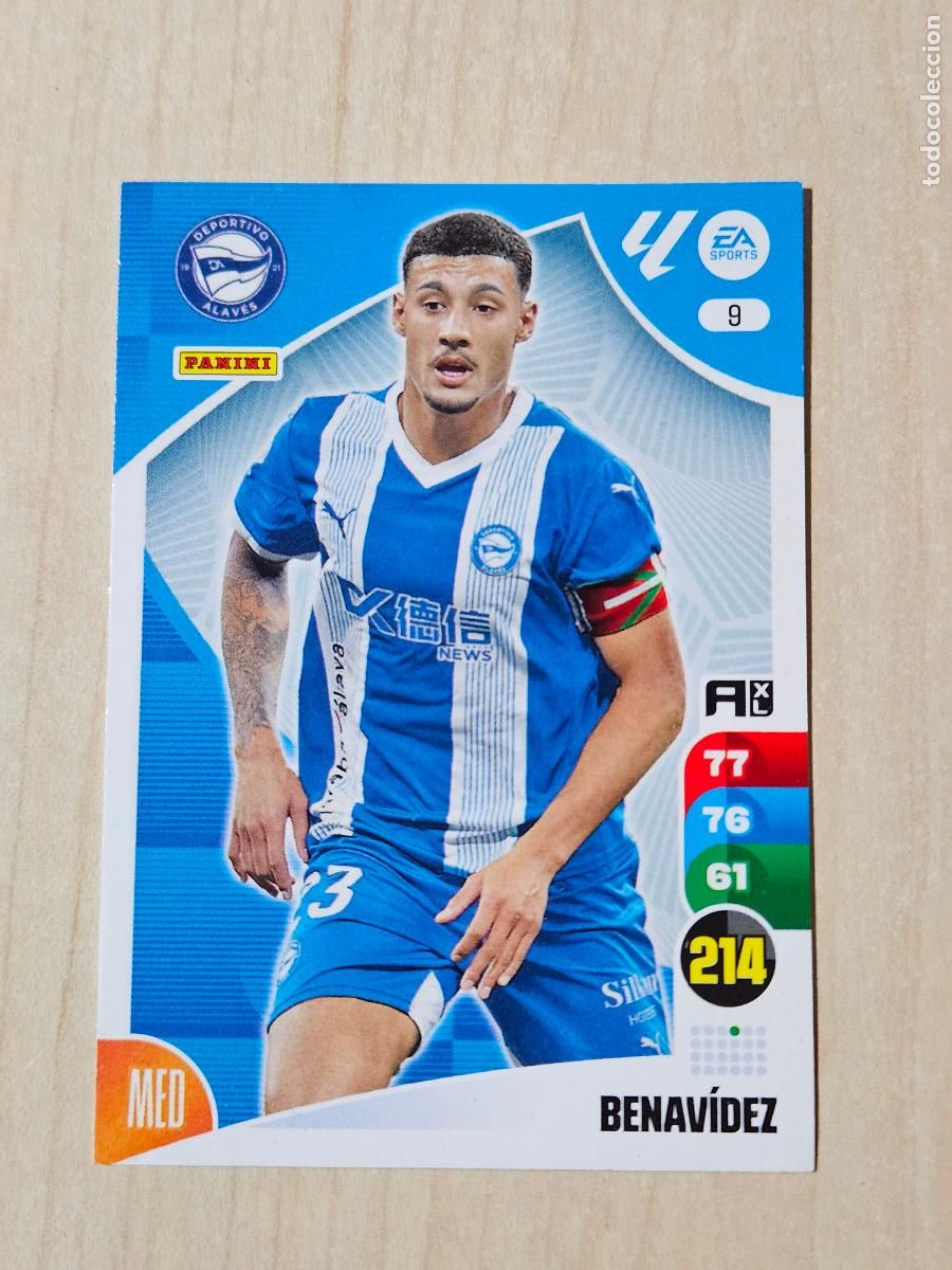 Cromos de f&uacute;tbol: FICHA N&ordm; 9 BENAVIDEZ - ADRENALYN 24 25 - PANINI 2024 - 25 - CROMO - ALAVES