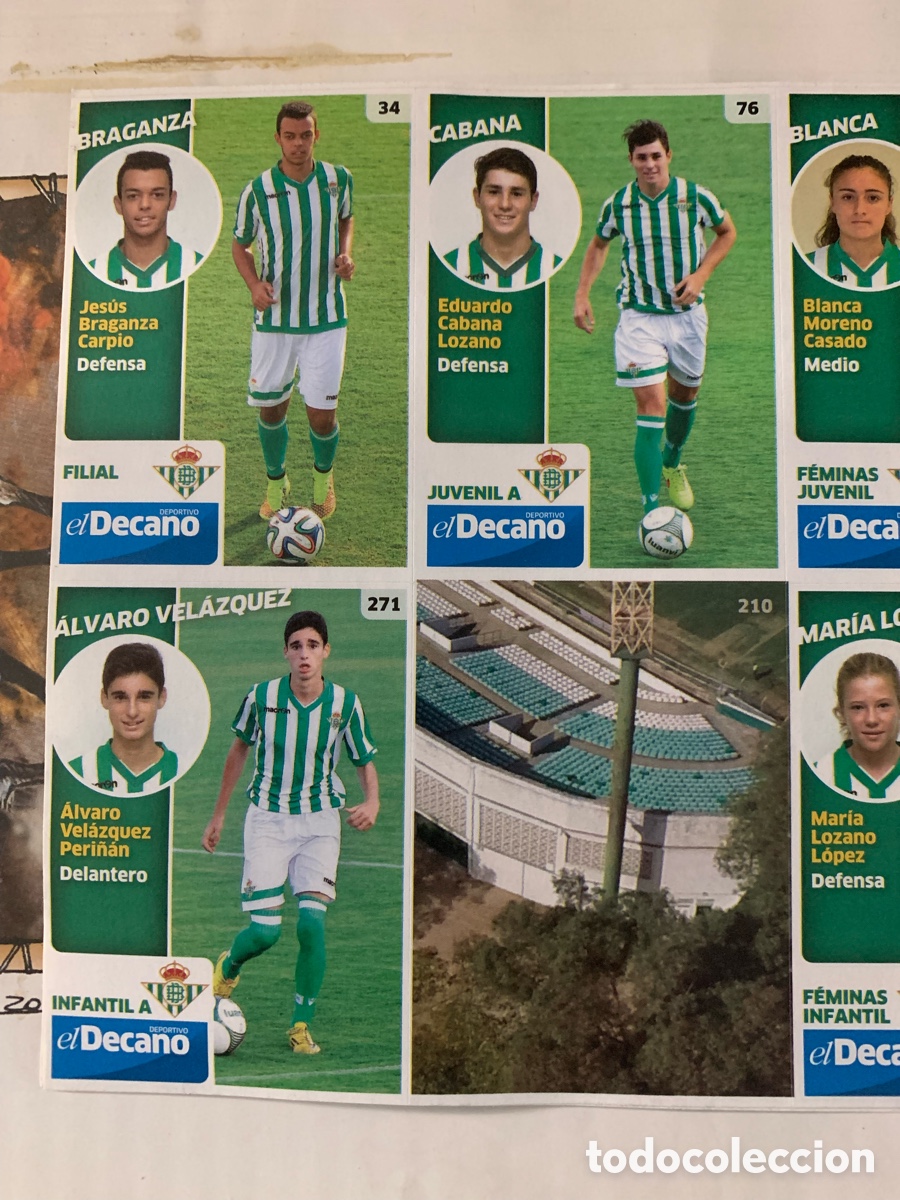 Cromos de f&uacute;tbol: Lamina cromos BETISBOOK - Foto 2