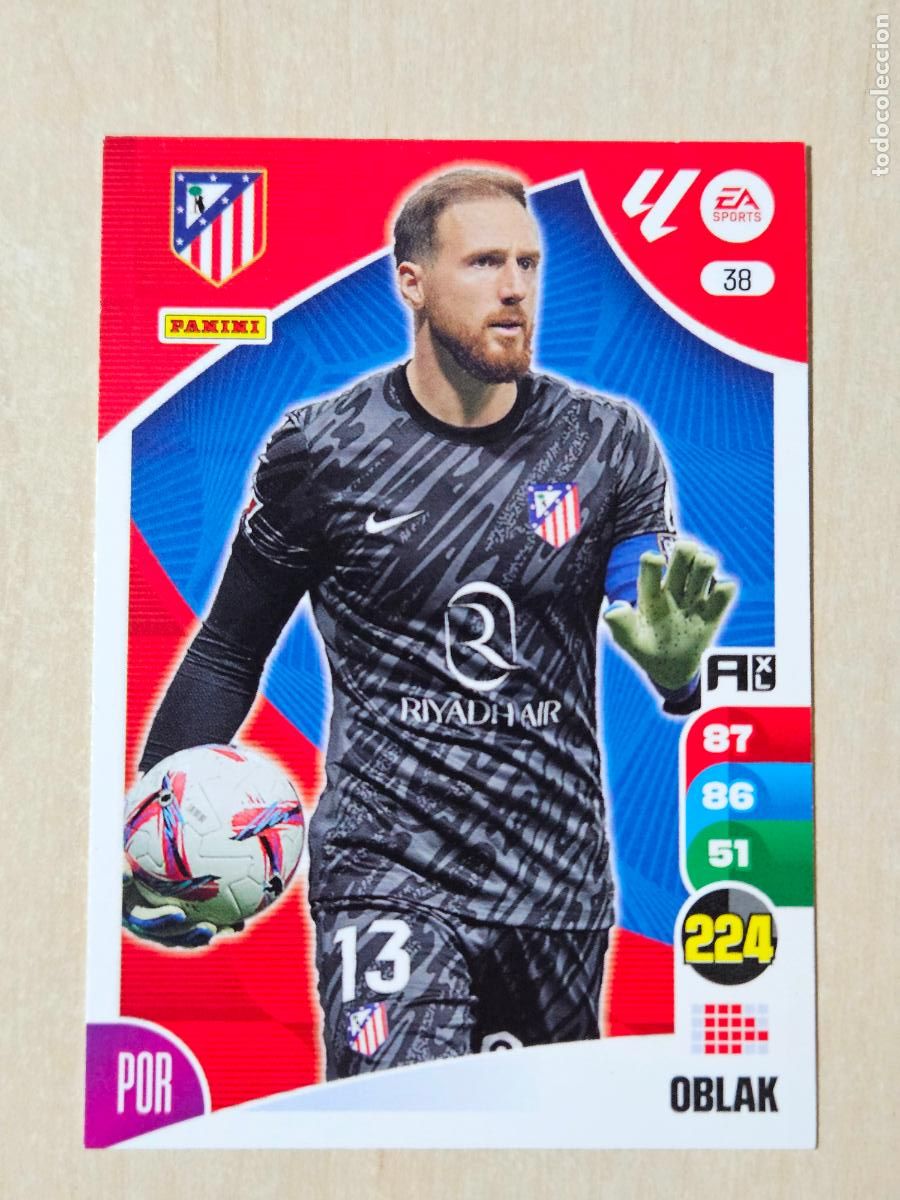 Cromos de f&uacute;tbol: FICHA N&ordm; 38 OBLAK - ADRENALYN 24 25 - PANINI 2024 - 25 - CROMO - ATLETICO DE MADRID