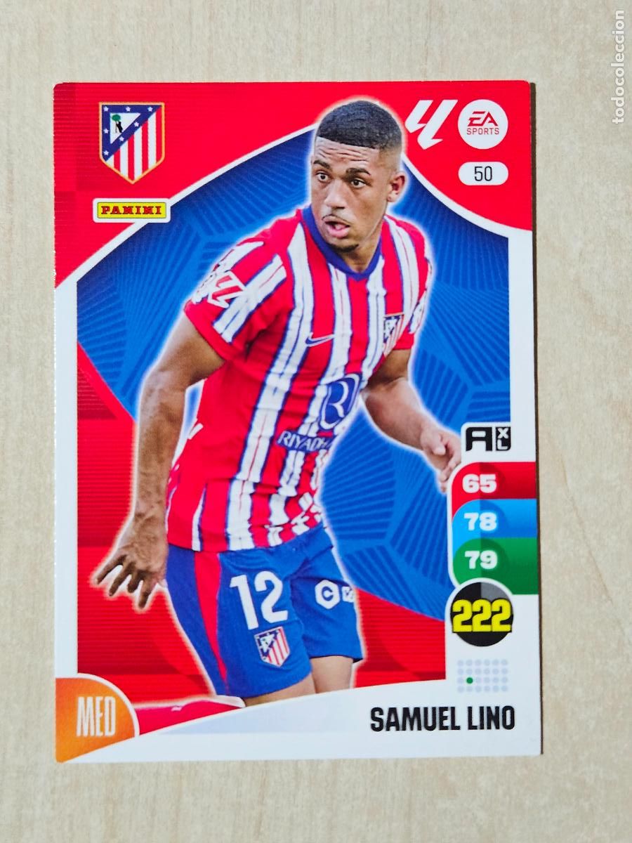 Cromos de f&uacute;tbol: FICHA N&ordm; 50 SAMUEL LINO - ADRENALYN 24 25 - PANINI 2024 - 25 - CROMO - ATLETICO DE MADRID