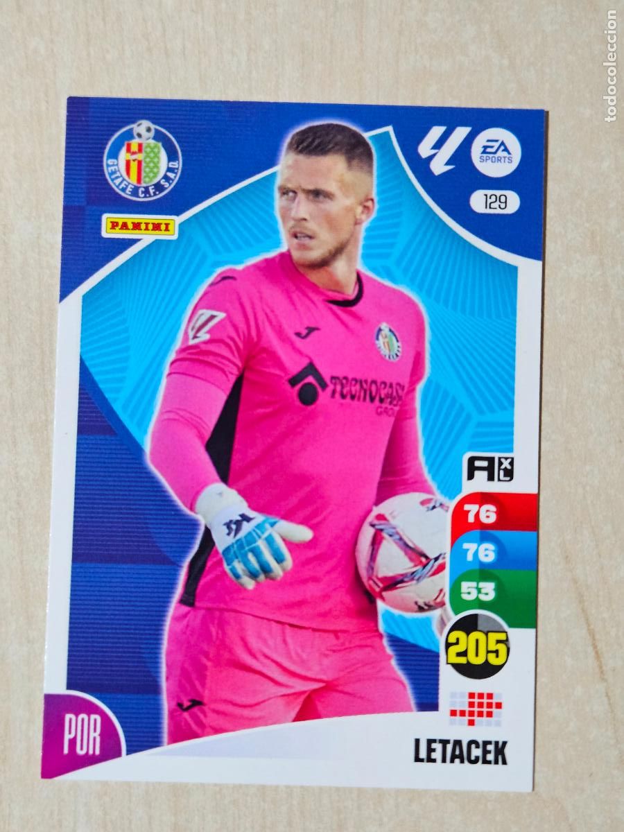 Cromos de f&uacute;tbol: FICHA N&ordm; 129 LETACEK - ADRENALYN 24 25 - PANINI 2024 - 25 - CROMO - GETAFE