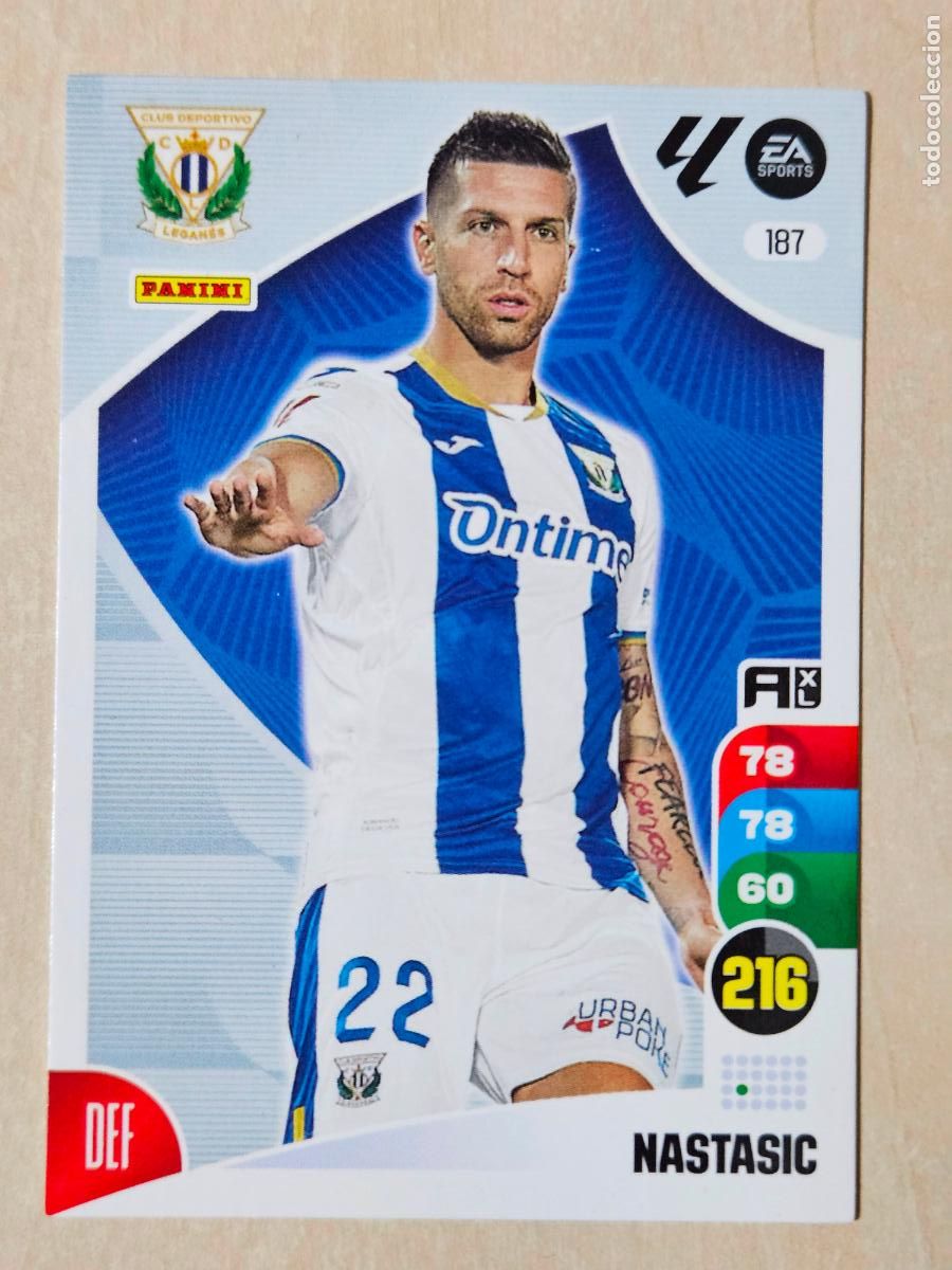 Cromos de f&uacute;tbol: FICHA N&ordm; 187 NASTASIC - ADRENALYN 24 25 - PANINI 2024 - 25 - CROMO - LEGANES
