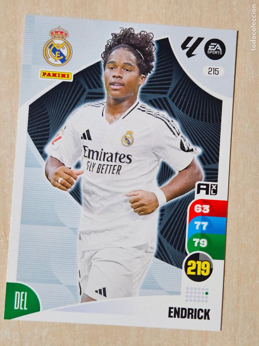 Cromos de f&uacute;tbol: FICHA N&ordm; 215 ENDRICK - ADRENALYN 24 25 - PANINI 2024 - 25 - CROMO - REAL MADRID
