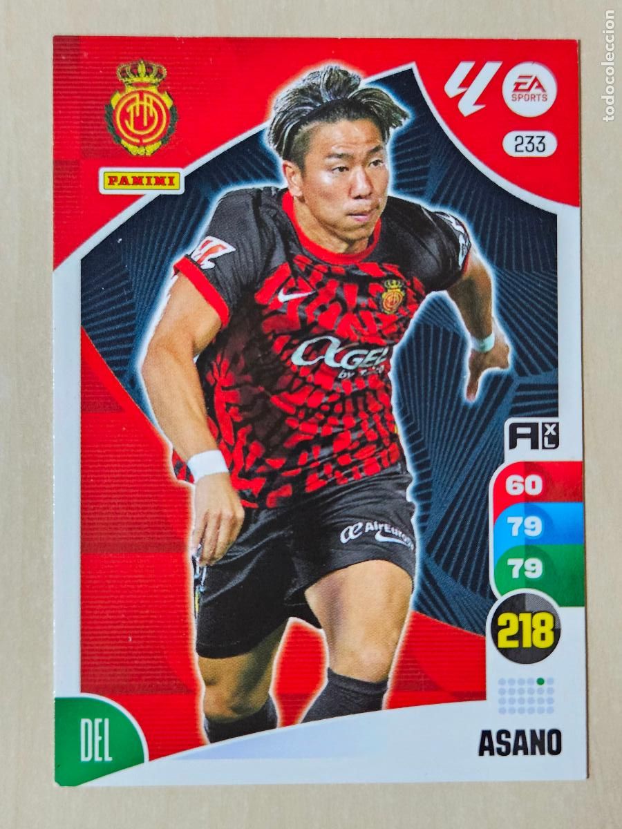 Cromos de f&uacute;tbol: FICHA N&ordm; 233 ASANO - ADRENALYN 24 25 - PANINI 2024 - 25 - CROMO - MALLORCA