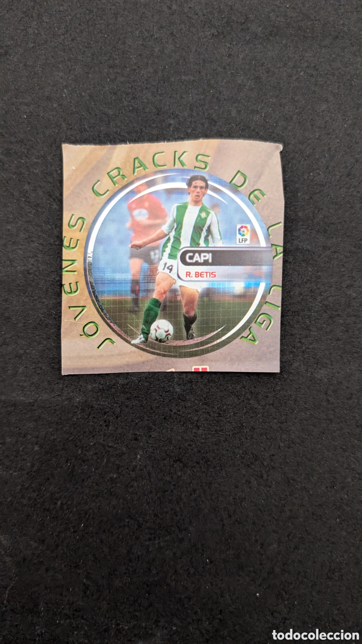 Cromos de f&uacute;tbol: CAPI BETIS JOVENES CRACKS NUTELLA LIGA ESTE 2003/04 03 04 RECORTADO