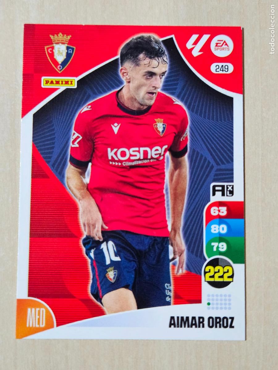 Cromos de f&uacute;tbol: FICHA N&ordm; 249 AIMAR OROZ - ADRENALYN 24 25 - PANINI 2024 - 25 - CROMO - OSASUNA
