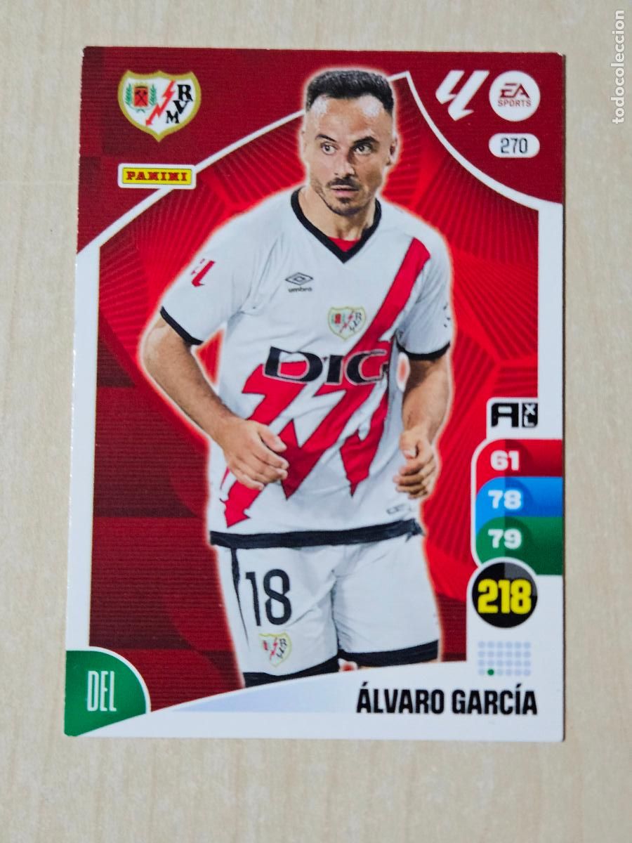 Cromos de f&uacute;tbol: FICHA N&ordm; 270 ALVARO GARCIA - ADRENALYN 24 25 - PANINI 2024 - 25 - CROMO - RAYO VALLECANO