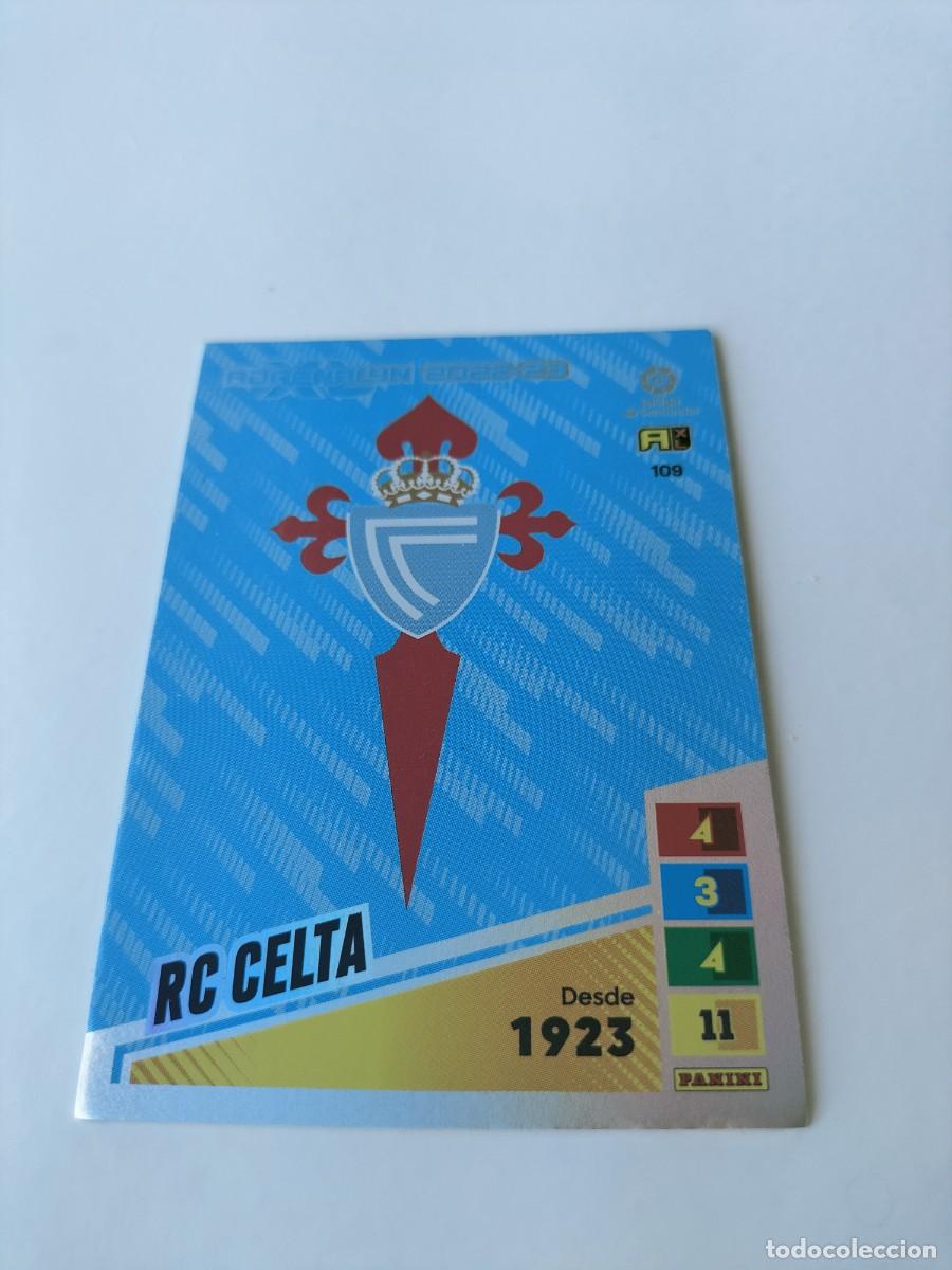 Cromos de f&uacute;tbol: 1 CROMO FICHA PANINI ADRENALYN 2022-2023 22-23 R.C CELTA VIGO 109 ESCUDO