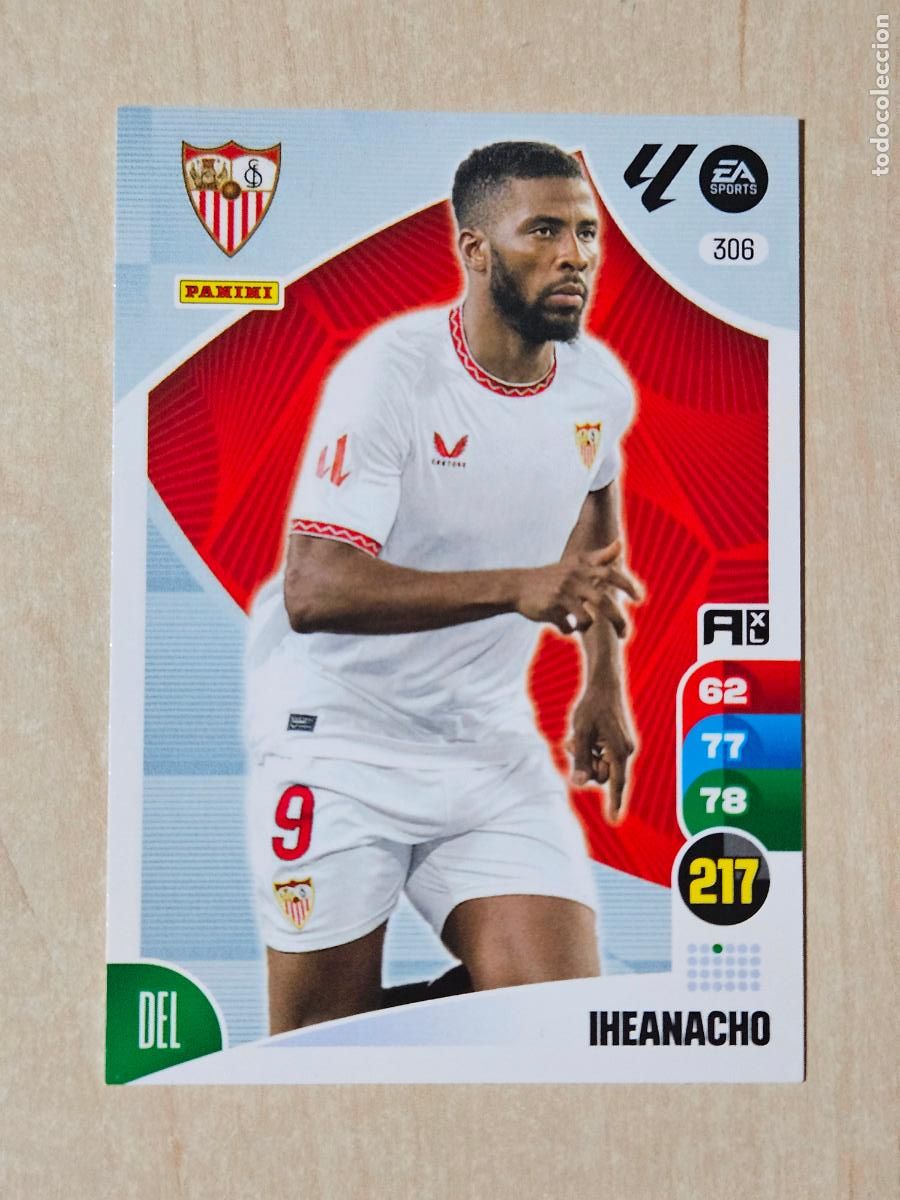 Cromos de f&uacute;tbol: FICHA N&ordm; 306 IHEANACHO - ADRENALYN 24 25 - PANINI 2024 - 25 - CROMO - SEVILLA