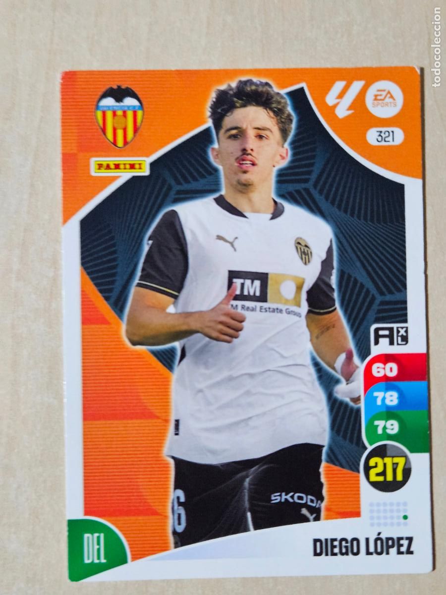 Cromos de f&uacute;tbol: FICHA N&ordm; 321 DIEGO LOPEZ - ADRENALYN 24 25 - PANINI 2024 - 25 - CROMO - VALENCIA