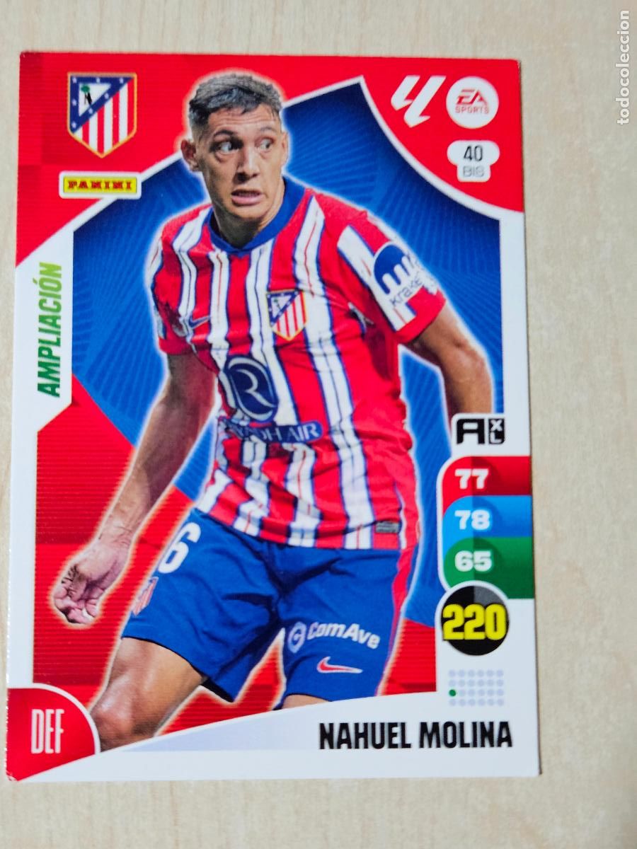 Football Stickers: FICHA N&ordm; BIS 40 NAHUEL MOLINA - ADRENALYN 24 25 - PANINI 2024 - 25 - CROMO - AMPLIACION
