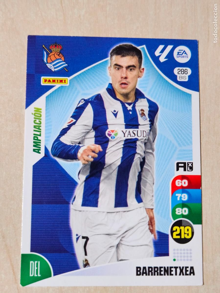 Football Stickers: FICHA N&ordm; BIS 286 BARRENETXEA - ADRENALYN 24 25 - PANINI 2024 - 25 - CROMO - AMPLIACION