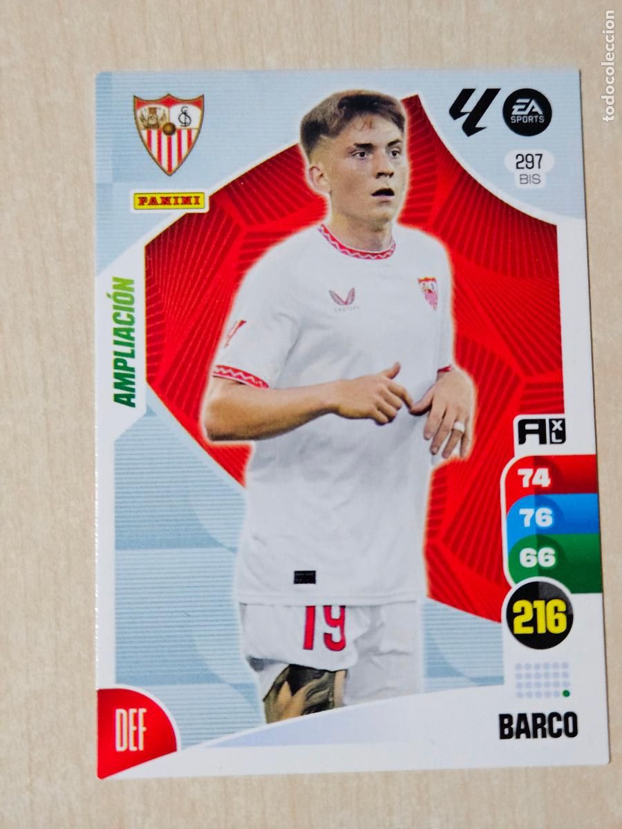 Football Stickers: FICHA N&ordm; BIS 297 BARCO - ADRENALYN 24 25 - PANINI 2024 - 25 - CROMO - AMPLIACION