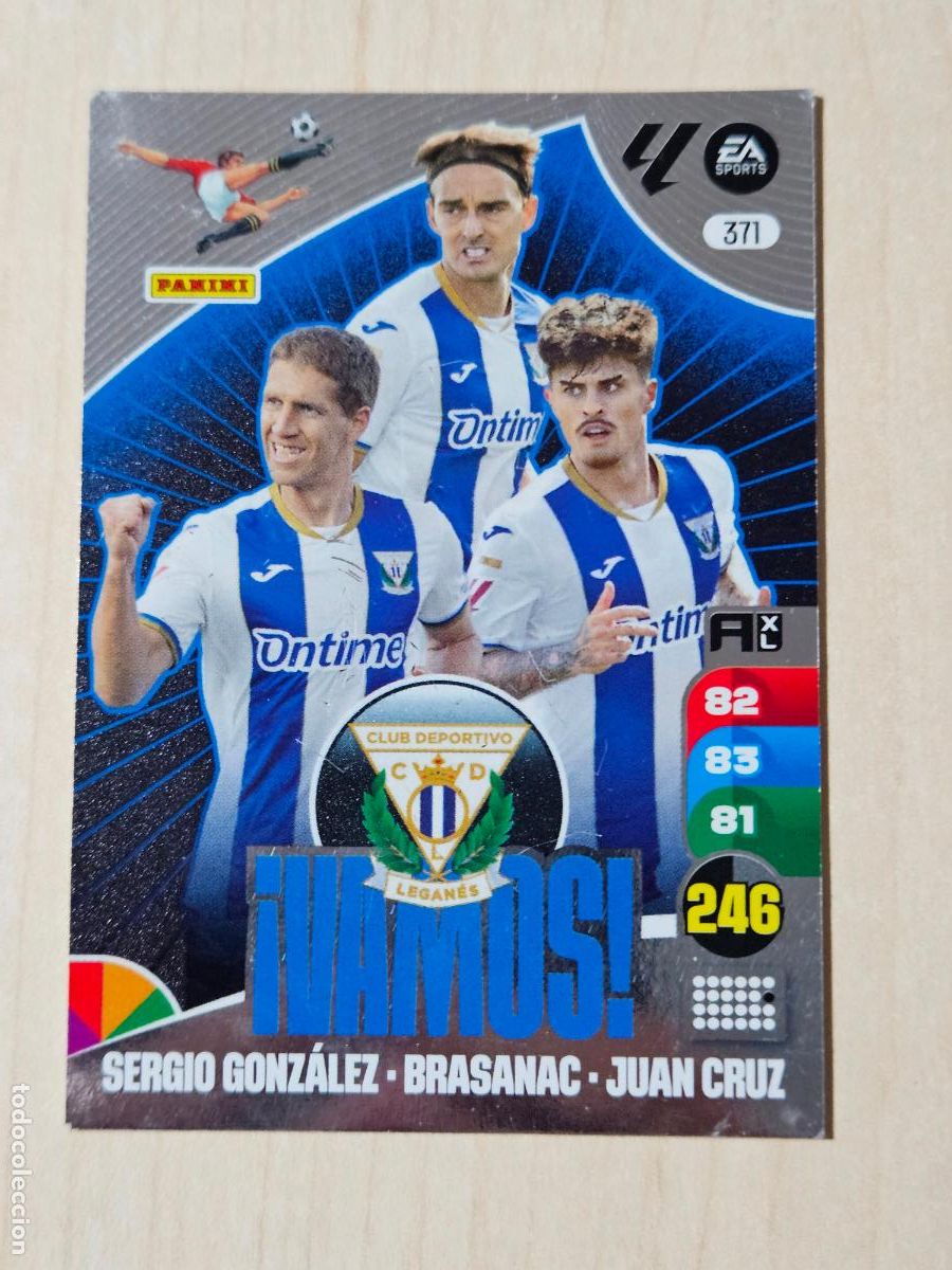 Cromos de f&uacute;tbol: FICHA N&ordm; 371 LEGANES - ADRENALYN 24 25 - PANINI 2024 - 25 - CROMO - VAMOS