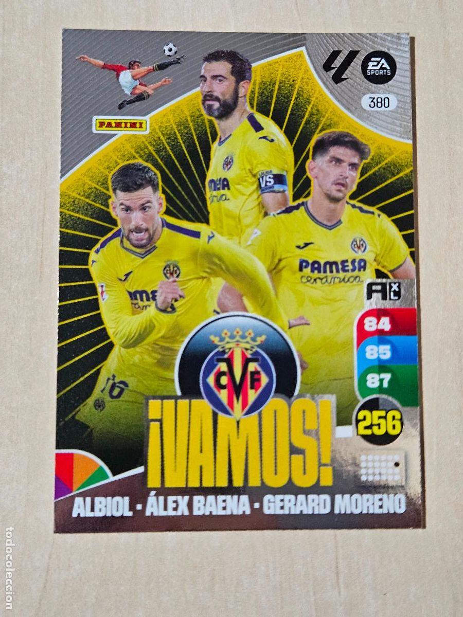 Cromos de f&uacute;tbol: FICHA N&ordm; 380 VILLARREAL - ADRENALYN 24 25 - PANINI 2024 - 25 - CROMO - VAMOS