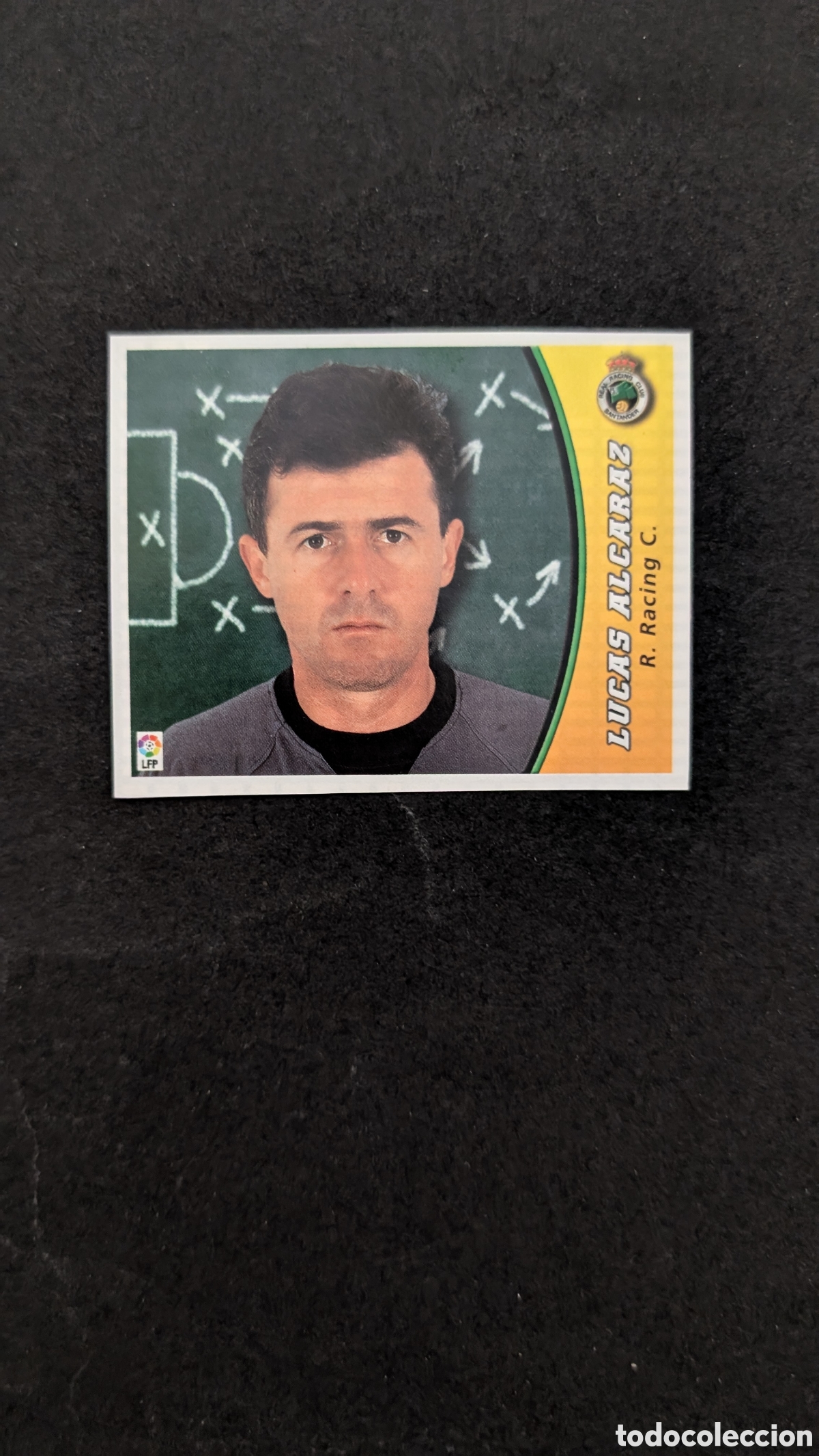 Cromos de f&uacute;tbol: LUCAS ALCARAZ RACING SANTANDER ENTRENADOR LIGA ESTE 2003/04 03 04 RECORTADO