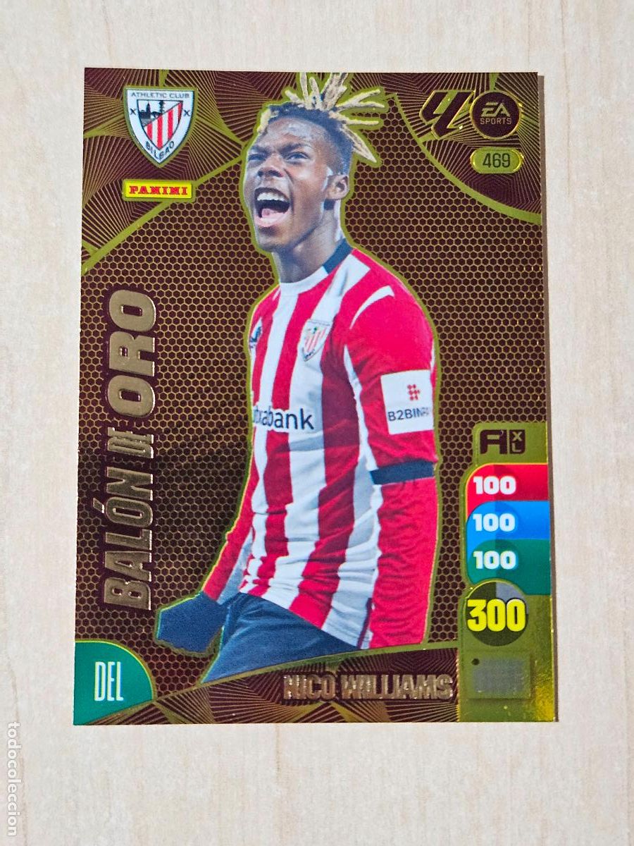 Cromos de f&uacute;tbol: FICHA N&ordm; 469 NICO WILLIAMS - ADRENALYN 24 25 - PANINI 2024 - 25 - CROMO - BALON DE ORO