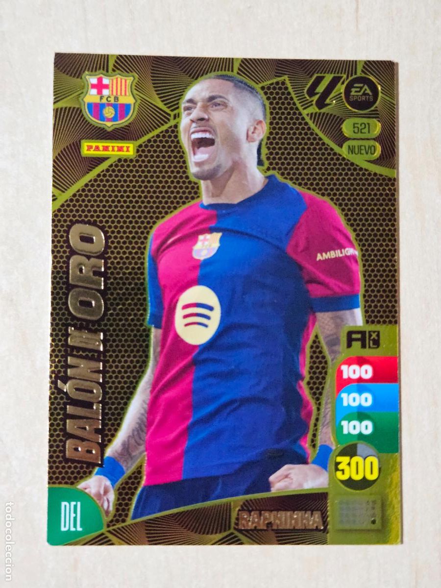 Cromos de f&uacute;tbol: FICHA N&ordm; 521 RAPHINHA - ADRENALYN 24 25 - PANINI 2024 - 25 - CROMO - NUEVO BALON DE ORO