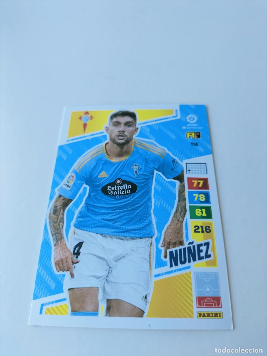 Cromos de f&uacute;tbol: 1 CROMO FICHA PANINI ADRENALYN 2022-2023 22-23 R.C CELTA VIGO 114 NU&Ntilde;EZ