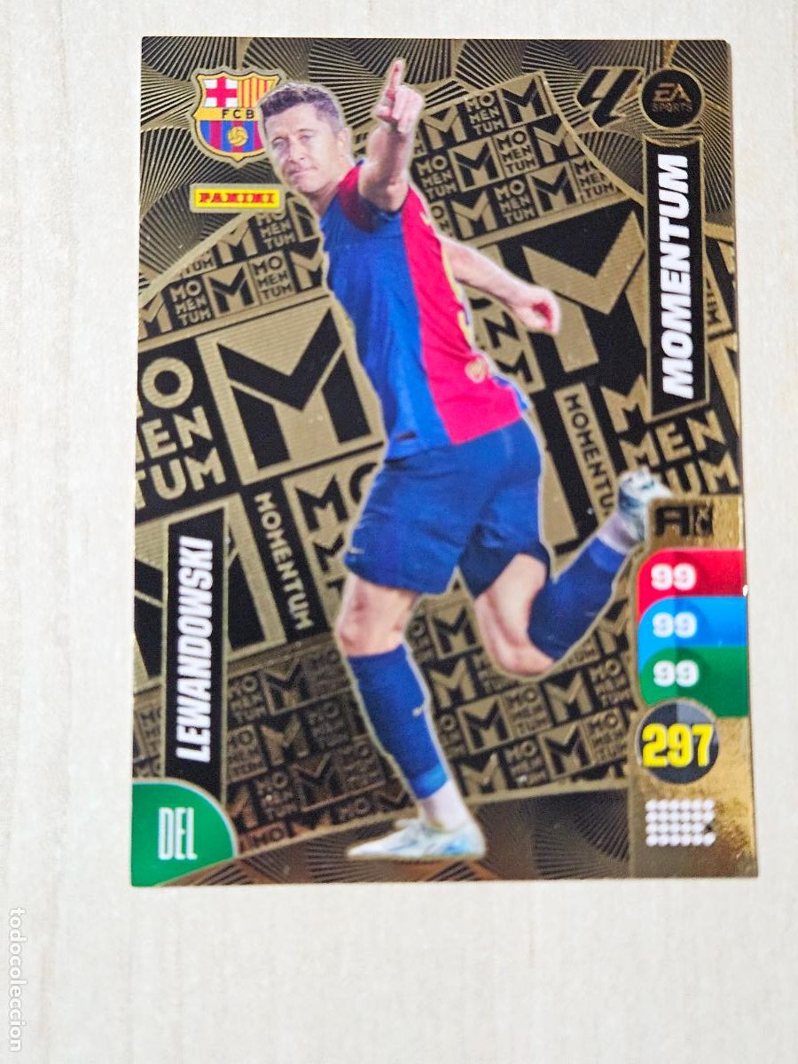 Cromos de f&uacute;tbol: FICHA LEWANDOWSKI - ADRENALYN 24 25 - PANINI 2024 - 25 - CROMO - MOMENTUM