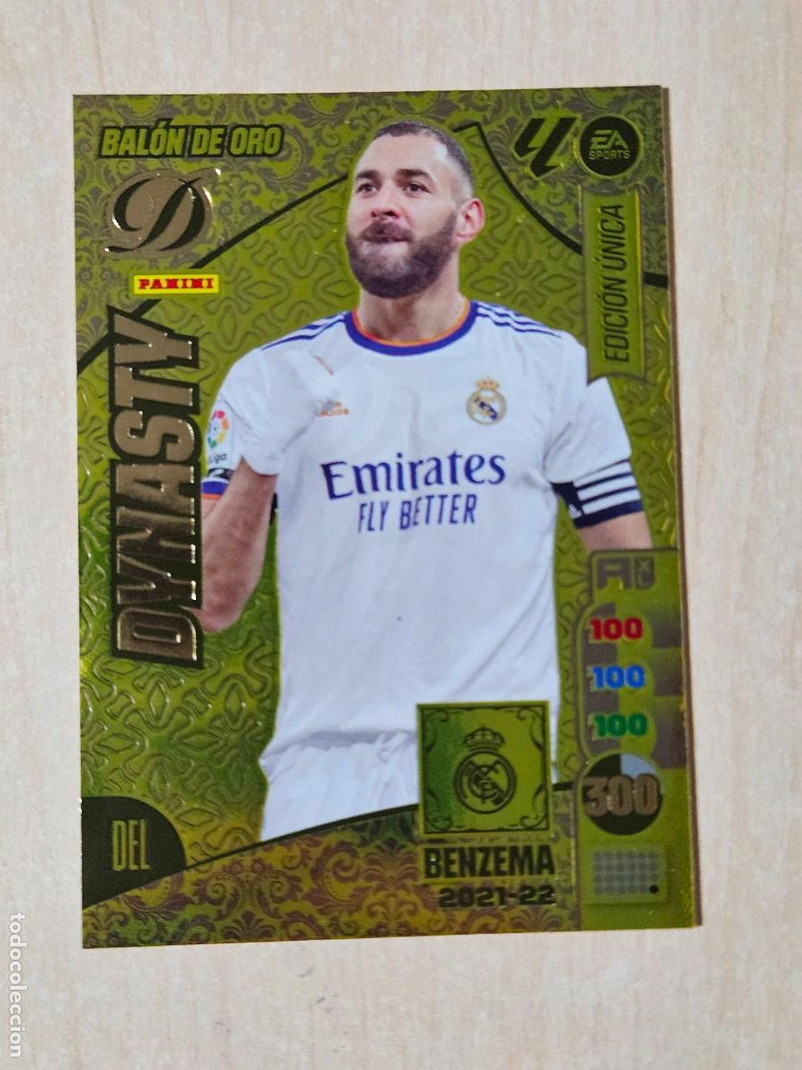 Cromos de f&uacute;tbol: BAL&Oacute;N DE ORO DYNASTY 2021 22 BENZEMA REAL MADRID , EDICI&Oacute;N &Uacute;NICA PANINI ADRENALYN 2024 25