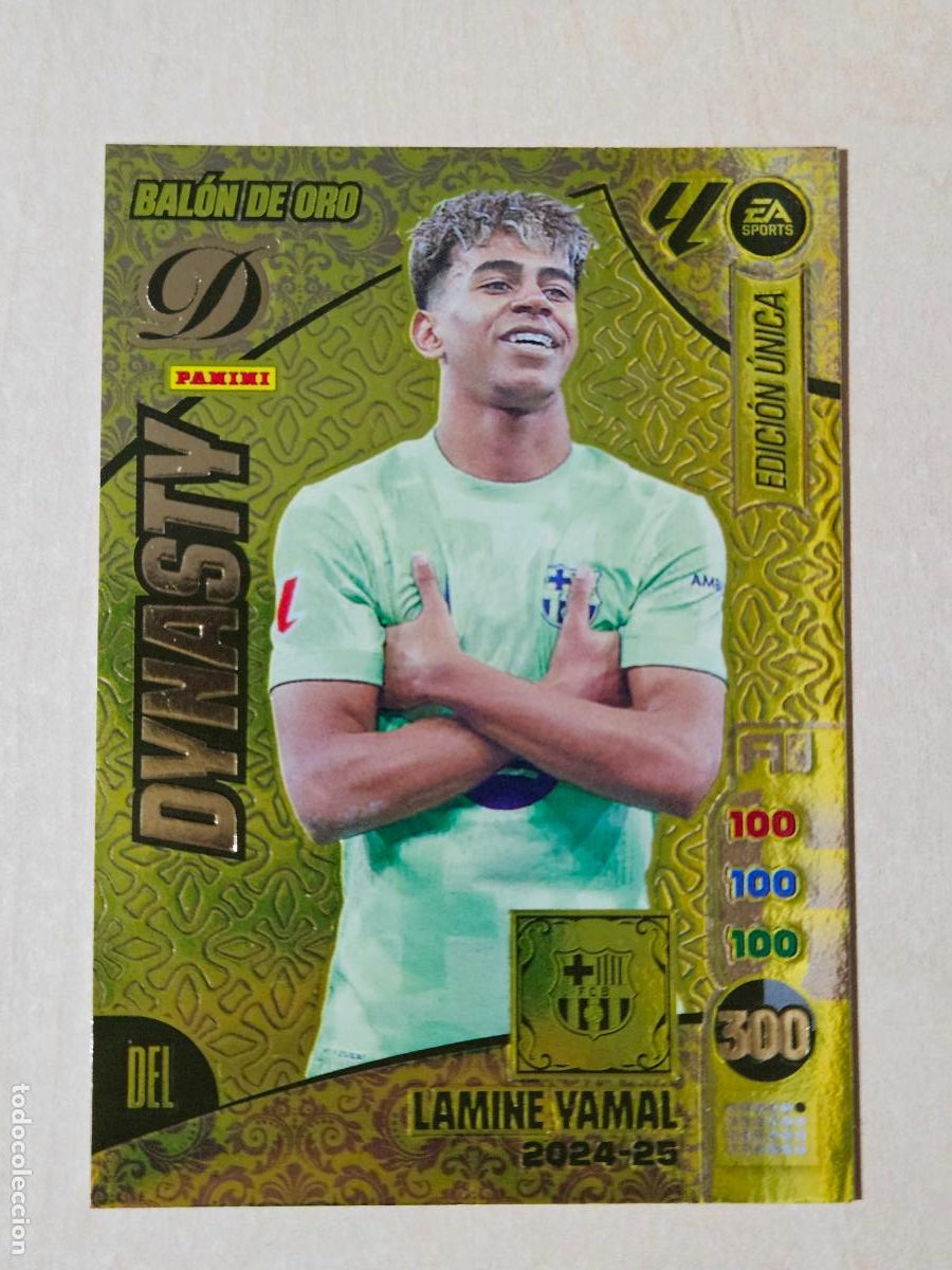 Cromos de f&uacute;tbol: BAL&Oacute;N DE ORO DYNASTY 2024 25 LAMINE YAMAL BARCELONA , EDICI&Oacute;N &Uacute;NICA PANINI ADRENALYN 2024 25