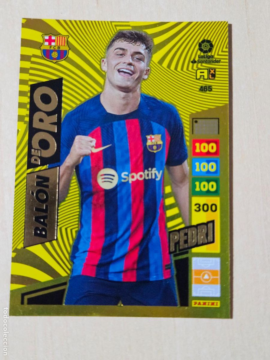 Cromos de f&uacute;tbol: FICHA N&ordm; 465 PEDRI - ADRENALYN 22 23 - PANINI 2022 - 23 - CROMO - BALON DE ORO