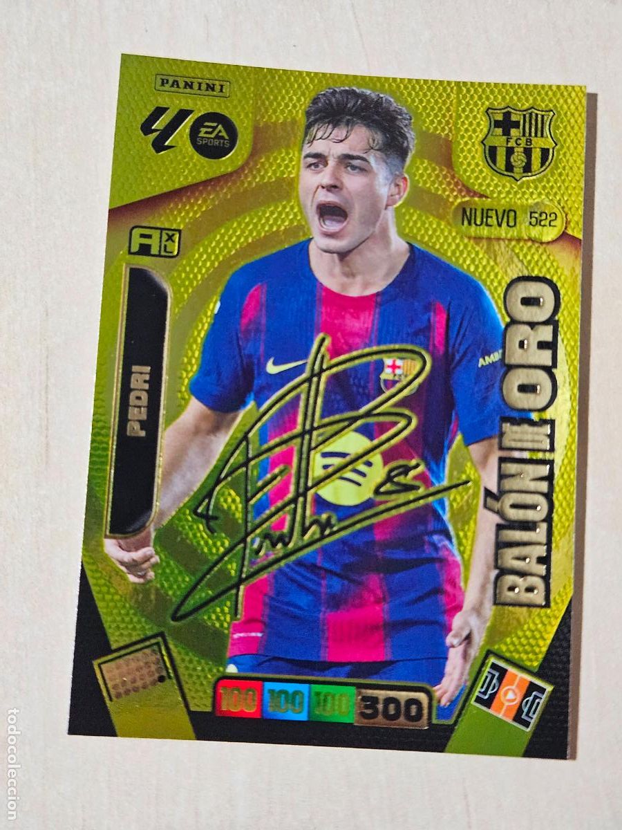 Cromos de f&uacute;tbol: FICHA N&ordm; 522 PEDRI FIRMADO - ADRENALYN 25 26 - PANINI 2025 - 26 - CROMO - NUEVO BALON DE ORO