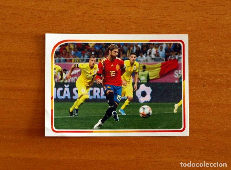 Cromos de f&uacute;tbol: El &Aacute;lbum de la Selecci&oacute;n Espa&ntilde;ola-Espa&ntilde;a -N&ordm; 10 Sergio Ramos-Panini Euro 2020-Carrefour-Nunca Pegado