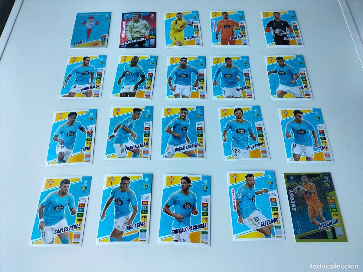 Cromos de f&uacute;tbol: Lote 20 cromos fichas Adrenalyn 20-21 ( 2020-2021 ) R.C Celta de Vigo ( incluye especiales