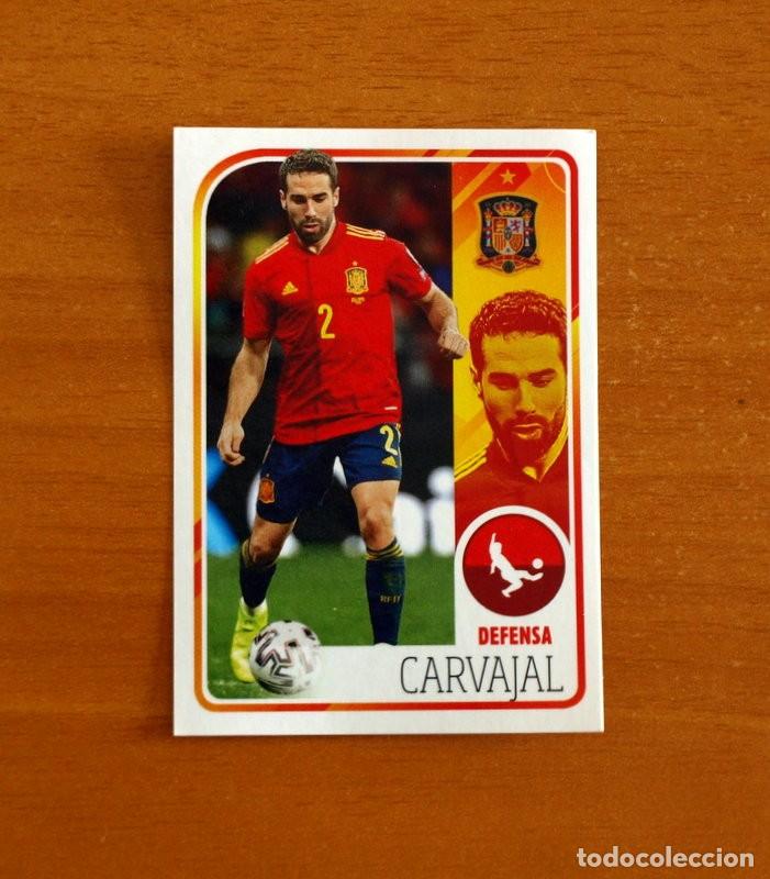 Cromos de f&uacute;tbol: El &Aacute;lbum de la Selecci&oacute;n Espa&ntilde;ola-Espa&ntilde;a -N&ordm; 21 Carvajal -Panini Euro 2020-Carrefour-Nunca Pegado