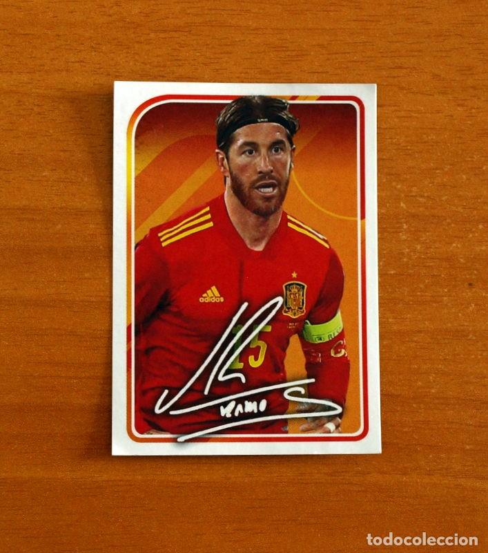 Cromos de f&uacute;tbol: El &Aacute;lbum de la Selecci&oacute;n Espa&ntilde;ola-Espa&ntilde;a-N&ordm; 28 Sergio Ramos -Panini Euro 2020-Carrefour-Nunca Pegado