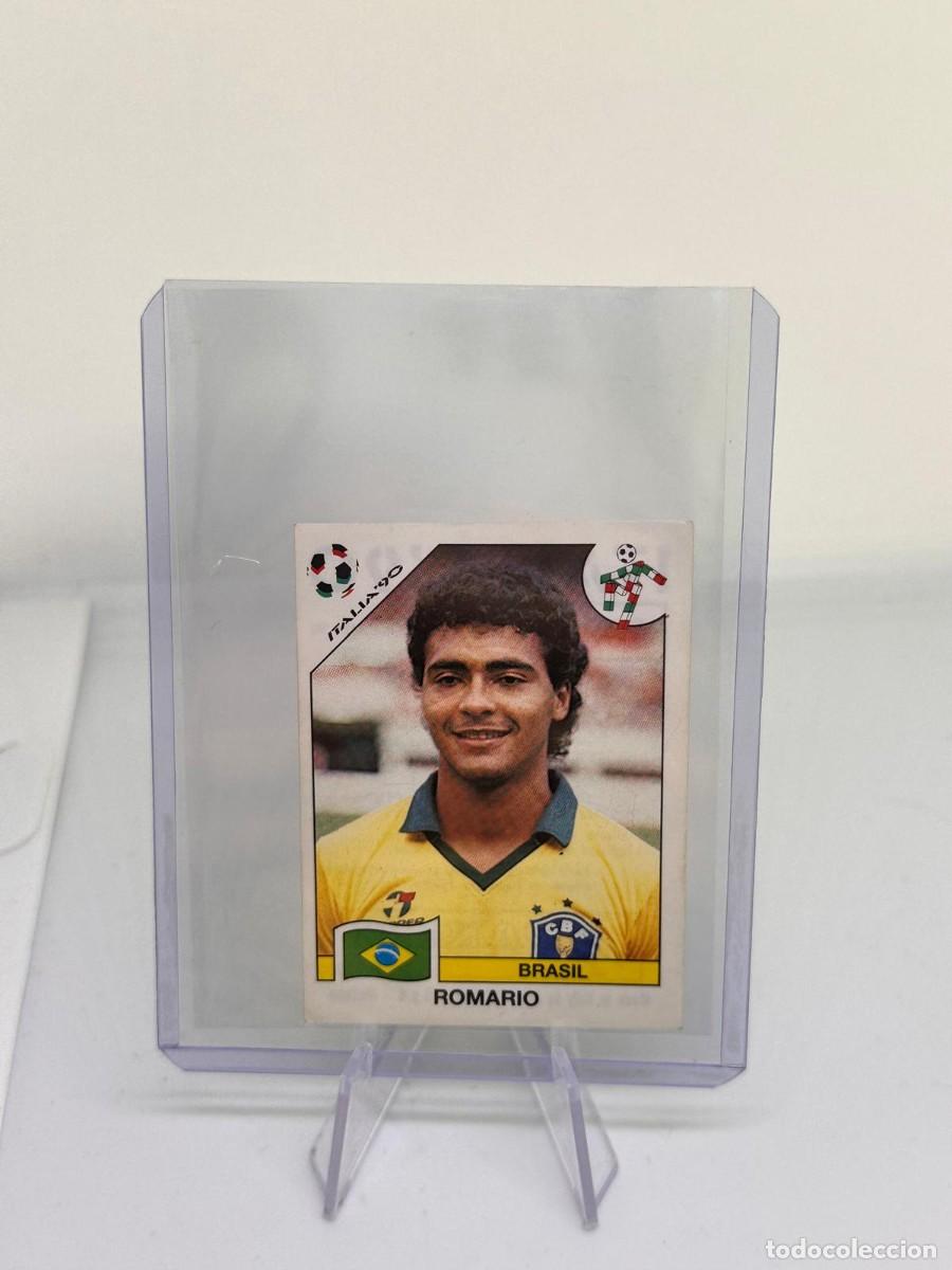 Cromos de f&uacute;tbol: Romario Brasil 208 Panini Italia 90 Sin pegar