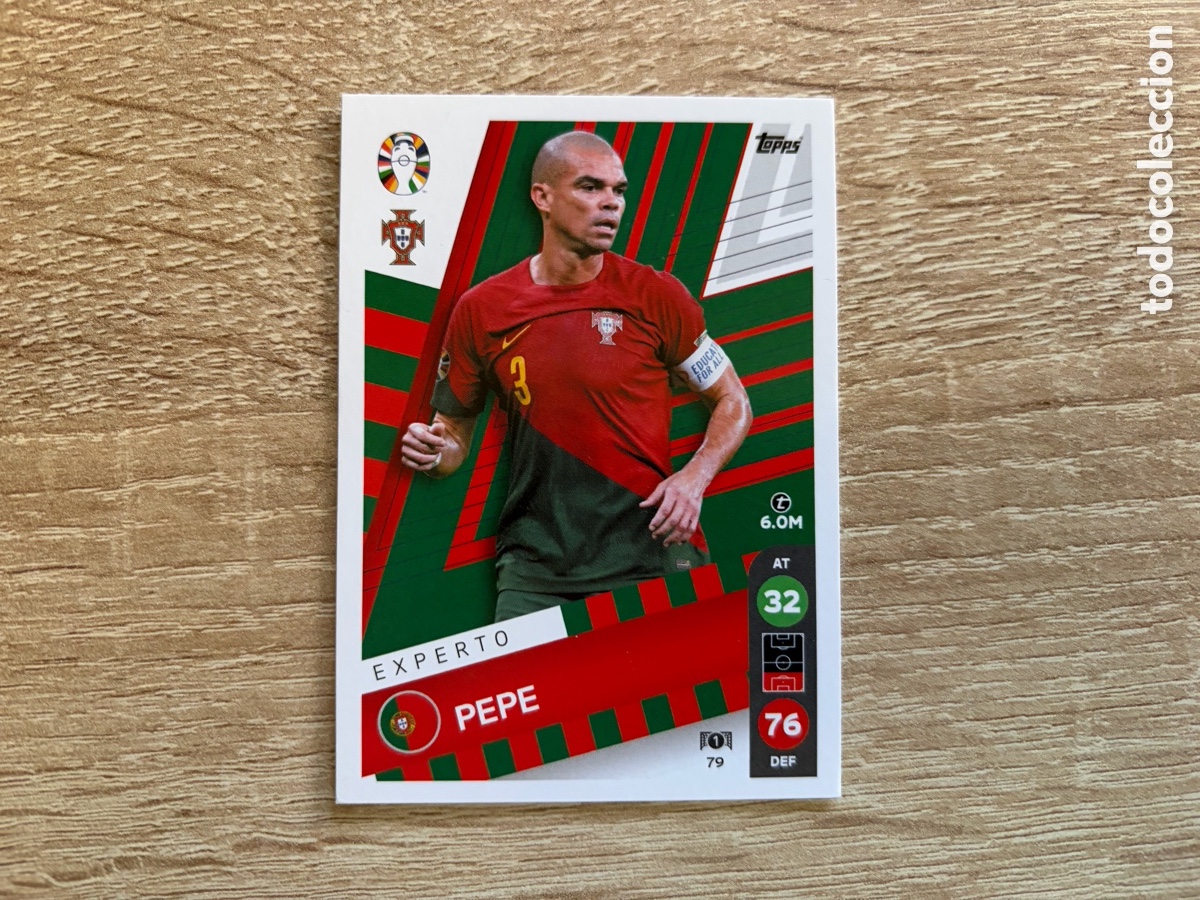 Cromos de f&uacute;tbol: 79 PEPE EXPERTO TOPPS MATCH ATTAX EURO 2024 24 LIDL PORTUGAL